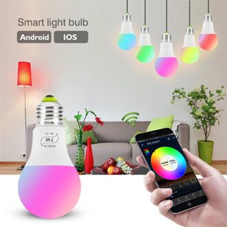 Draadloze Bluetooth 4.0 Smart Lamp Home Verlichting Lamp 7W E27 Magic RGB + W LED Kleur Veranderen Licht lamp Dimbare IOS/Android