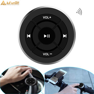 Draadloze Bluetooth Afstandsbediening Auto Stuurwiel Motorcycle Fietsstuur Media Knop voor iPhone voor Samsung Android Telefoon