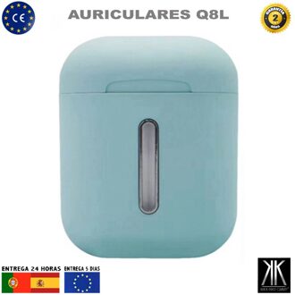 Draadloze Bluetooth Headset Krachtige Microfoon Sport Running Draagbare In Oor Muziek Gym Universele Q8L Q8L Bluetooth headphones blauw