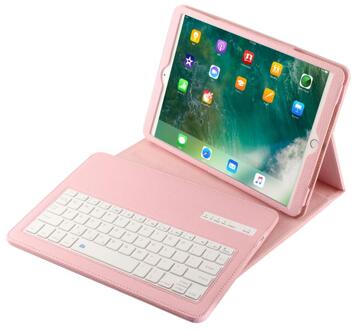 Draadloze Bluetooth Keyboard Case Voor Apple Ipad 10.2/Pro 10.2 Ipad Draadloos Toetsenbord Litchi Leather Cover Toetsenbord roze