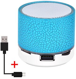 Draadloze Bluetooth Kleurrijke Licht Kleine Crack Sound Speaker Audio Mobiele Telefoon Mini Subwoofer Ondersteuning Tf Card / U Disk/aux blauw