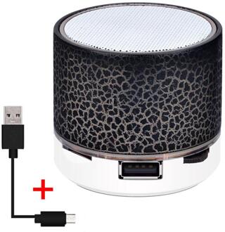 Draadloze Bluetooth Kleurrijke Licht Kleine Crack Sound Speaker Audio Mobiele Telefoon Mini Subwoofer Ondersteuning Tf Card / U Disk/aux zwart