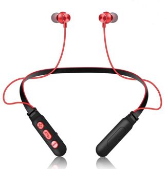 Draadloze Bluetooth Koptelefoon Sport Stereo Headset Handfree Blutooth Oortelefoon Oordopjes Met Microfoon Voor Xiaomi Telefoon Rood