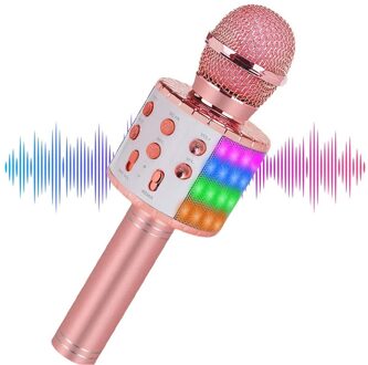 Draadloze Bluetooth Microfoons 3-In-1 Karaoke Mic Speaker Bluetooth Draadloze Microfoon Audio Video Microfoons Muziek KQS8 wit