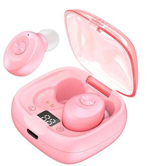 Draadloze Bluetooth Oordopjes Met Mini In-Ear 5.0 Oordopjes Waterdichte 30H Speeltijd Headset Noise Annuleren Oortelefoon Hoofdtelefoon Rood