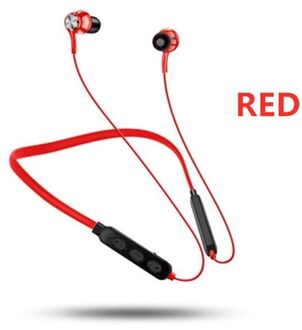 Draadloze Bluetooth Oortelefoon Draadloze Sport Oordopjes Met Hd Mic Magnetische Zuigkracht Hifi Geluidskwaliteit Stereo Headset Waterdichte Rood