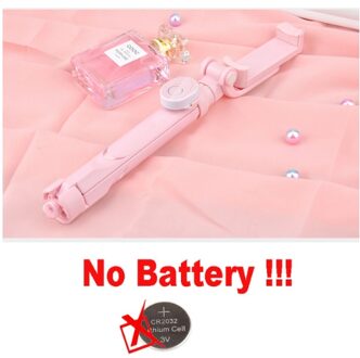 Draadloze Bluetooth Selfie Stok Statief Afstandsbediening Palo Handphone Live Photo Houder Statief Camera Monopod Zelfontspanner Artefact Staaf roze