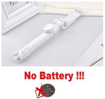 Draadloze Bluetooth Selfie Stok Statief Afstandsbediening Palo Handphone Live Photo Houder Statief Camera Monopod Zelfontspanner Artefact Staaf wit