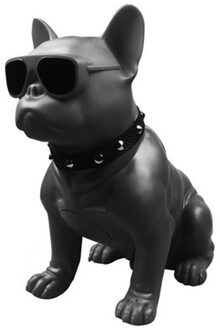 Draadloze Bluetooth Speaker Franse Bulldog Subwoofer Multipurpose Voor Computer Pc Speaker Fm Radio Volledige Hond Draagbare Stereo zwart