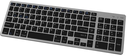 Draadloze Bluetooth Toetsenbord Oplaadbare Ultra-Dunne Toetsenbord Met Number Pad Voor Laptop Pc Windows Ios zwart