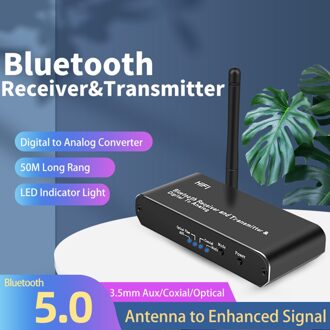 Draadloze Dac Audio Digitaal Naar Analoog Audio Converter Met Bluetooth Ontvanger Zender Voor Hifi Stereo Audio Bluetooth Dac