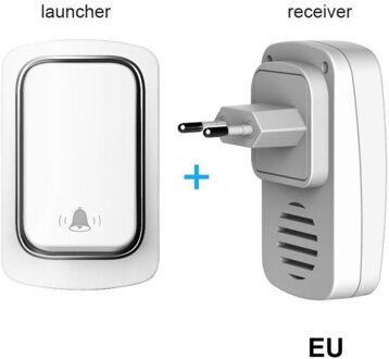 Draadloze Deurbel Welkom Bell Intelligente Thuis Deurbel Alarm Smart Deurbel Draadloze Bel Waterdichte Knop Self-Powered Deur EU wit