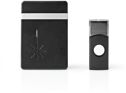 Draadloze Deurbelset - DOORB212BK - Zwart