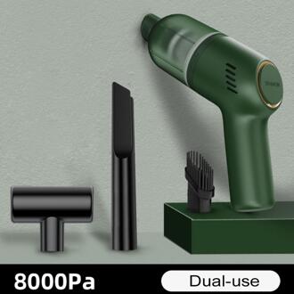 Draadloze Draagbare Auto Stofzuiger Auto Thuis Dual-Gebruik High-Power Zuigkracht Oplaadbare Mini Handheld Automatische Stofzuiger groen