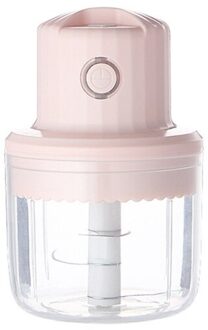 Draadloze Elektrische Knoflookpers Mini Vleesmolen Juicer Huishoudelijke Fruit Groente Chopper Mixer Keukenmachine Keuken Gereedschap roze 250ML