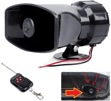Draadloze Elektronische Sirene Luid 12V 7 Geluiden Speaker 130dB Auto Waarschuwing Alarm Politie Brand Sirene Hoorn Loudspeake Auto Ccessoires
