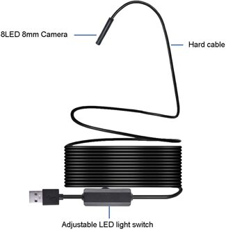 Draadloze Endoscoop 1200P Semi-Rigide Wifi Borescope Inspectie Camera 2.0 Megapixels Hd Snake Camera Voor Android Ios Endoscoop 10M
