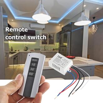 Draadloze Lamp Afstandsbediening Timer Schakelaar Licht Keuken Slaapkamer Ziekenhuis 110V 220V Zender Ontvanger Voor Uvc zilver / 110V