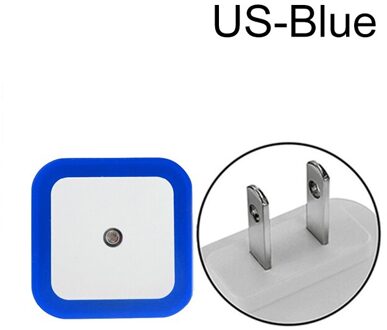 Draadloze Led Nachtlampje Sensor Verlichting Eu Us Plug Nachtlampje Lamp Voor Slaapkamer Decoratie Gang Lamp Babykamer Nachtlampje US-blauw