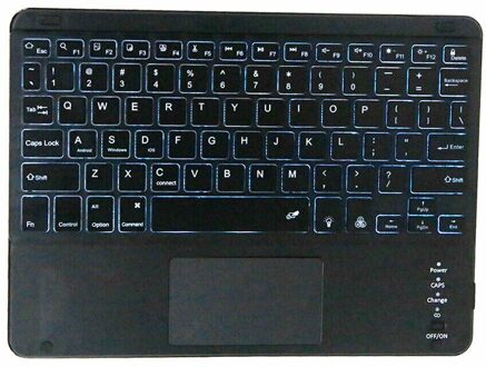 Draadloze Mini Toetsenbord Kleurrijke Backlight Touch Pad Afstandsbediening Ergonomische Slaap Lock Volwaardige Toetsenbord Voor Pc Android Windows met Backlight