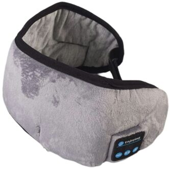Draadloze Muziek Comfortabele Slaapmasker Headset Call Song Switching Smart Draadloze Ademend Ontspannen Oogmasker grijs