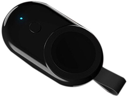 Draadloze Oplader, Mini Draagbare Draagbare 500Ma Smart Draadloze Oplader Voor Apple Horloge zwart