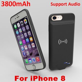 Draadloze Oplader Power Bank Cover Voor Iphone 6 6S 7 8 Plus Qi Draadloze Opladen Acculader Gevallen Voor iphone 8 7 6 6S Case For iPhone 8
