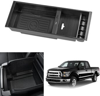 Draadloze Oplader Qi Draadloze Telefoon Opladen Plaat Accessoires Center Console Armsteun Doos Voor Ford F-150