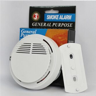 Draadloze Rookmelder Home Security Fire Alarm Sensor System Cordless White