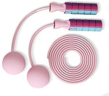 Draadloze Rope Skipping Fitness Body Building Oefening Jumping Touw Gym Fitness Exercise Slanke Body Met Bal pink1
