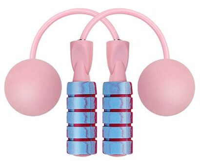 Draadloze Rope Skipping Fitness Body Building Oefening Jumping Touw Gym Fitness Exercise Slanke Body Met Bal pink2