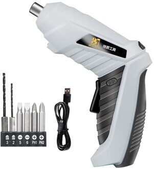 Draadloze Schroevendraaier Elektrische Schroevendraaier Set Usb Oplaadbare 3.6V Schroef Driver Met Led Verlichting Huishoudelijke Power Handboor 8stk