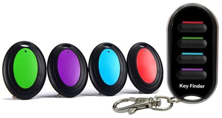 Draadloze Sleutel Finder Anti-Verloren Alarm Sleutelhanger Led Zaklamp Voor Key Purse Huisdier Bagage Rf Key Locater Item Tracker