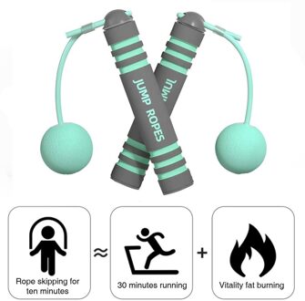 Draadloze Springtouwen Elektronische Digitale Overslaan Touw Calorieverbruik Professionele Fitness Body Building Oefening Jumping Touw # Y1 groen