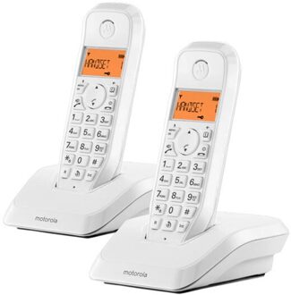 Draadloze Telefoon Motorola S1202 (2 Stuks) wit