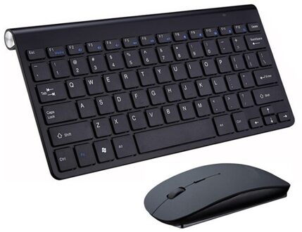 Draadloze Toetsenbord Met Muis Oplaadbare Batterij Combo Set Voor Notebook Laptop Mac Desktop Pc Computer Smart Tv PS4 Toetsenbord wit