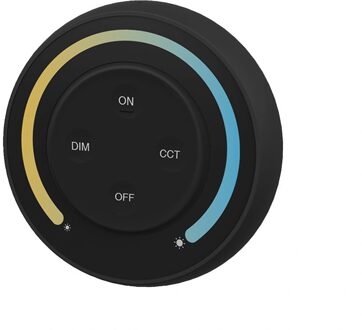 Draadloze touch wanddimmer dual white zwart los