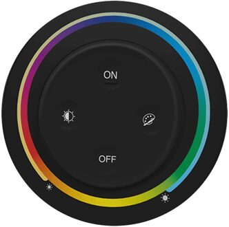 Draadloze touch wanddimmer RGBWW zwart los