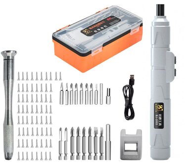 Draadloze Usb Oplaadbare Elektrische Schroevendraaier Mini Power Tool Multifunctionele Schroevendraaier Voor Repareren Klok Elektronische Apparaat 88stk
