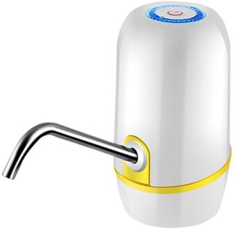 Draadloze Water Pomp Voor Fles Draagbare Elektrische Fles Drinkwater Pomp Dispenser Handpomp Flessenwater Usb Opladen wit