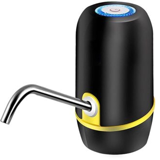 Draadloze Water Pomp Voor Fles Draagbare Elektrische Fles Drinkwater Pomp Dispenser Handpomp Flessenwater Usb Opladen zwart