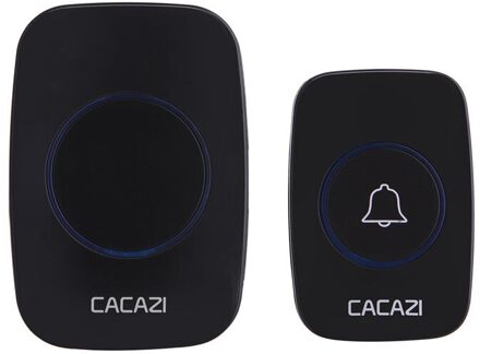 Draadloze Waterdichte Deurbel 300M Range Us Eu Uk Au Plug Home Intelligente Deurbel Chime 1 2 Knop 1 2 3 Ontvanger * 33 zwart / UK