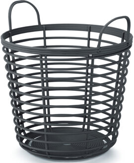 Draadmand - antraciet - D38 x H38 cm - kunststof - 54L - Opbergmanden Grijs