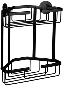 draadmand driehoek, 2-laags - Aluminium - Zwart - 28 x 13 x 30 cm