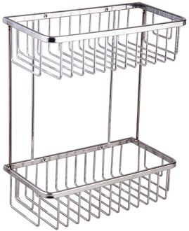 Draadmand Rechthoek Tweelaags Chroom