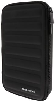Draagbare 10 Gaten Harmonica Opslag Case Soft Inner 230X140X37Mm Zwart