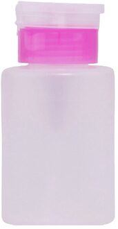 Draagbare 120Ml/200Ml Nail Polish Remover Alcohol Druk Pumping Fles Nail Art Uv Gel Cleaner Lege plastic Container Tool 02(120ML)