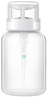 Draagbare 120Ml/200Ml Nail Polish Remover Alcohol Druk Pumping Fles Nail Art Uv Gel Cleaner Lege plastic Container Tool 04(200ML)