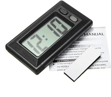 Draagbare 2 In 1 Auto Digitale Lcd Klok En Temperatuur Display Elektronische Klok Thermometer Auto Automotive Backlight Met Clip