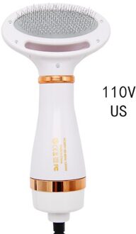 Draagbare 2 In 1 Huisdier Föhn Grooming Kam Borstel Voor Kat Hond Bont Verwijderen 3 Niveau Verstelbare Krachtige Pet levert Elektrische Tool 110V US